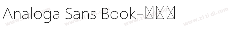 Analoga Sans Book字体转换